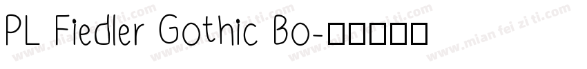 PL Fiedler Gothic Bo字体转换